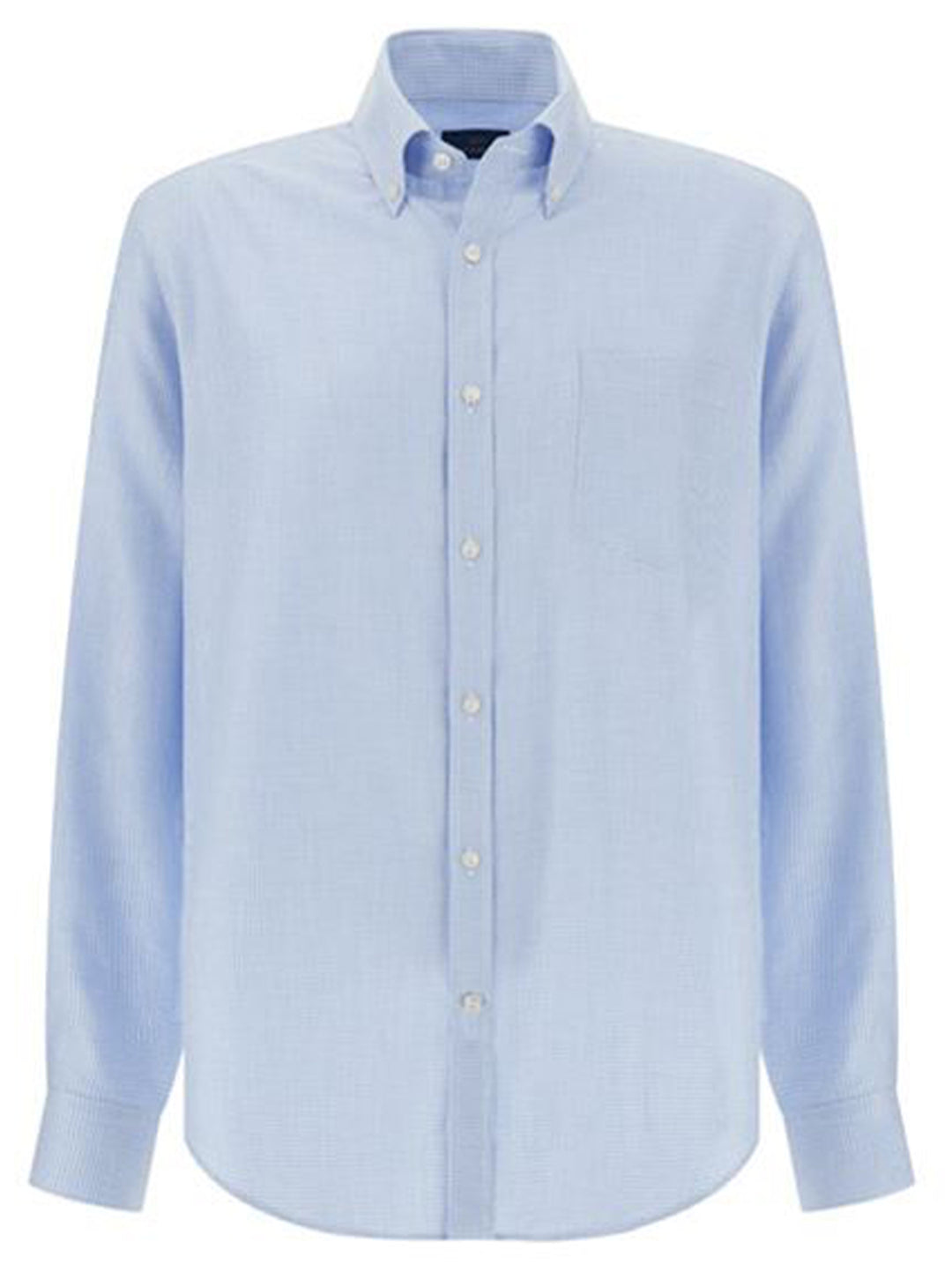 Paul & Shark Overhemd met Pied-de-poule Regular-100% katoen-HEREN SHIRTS-Blauw