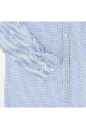 Paul & Shark Overhemd met Pied-de-poule Regular-100% katoen-HEREN SHIRTS-Blauw