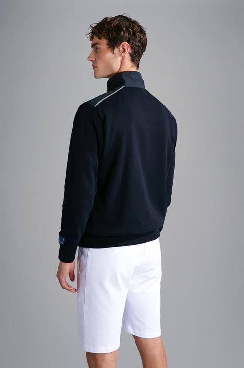 Paul & Shark Pima Cotton vest – Blauw-100% katoen-HEREN JASSEN & JACKS-Blauw