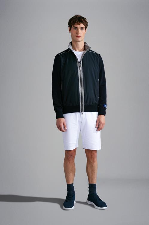 Paul & Shark Pima Cotton vest – Blauw-100% katoen-HEREN JASSEN & JACKS-Blauw