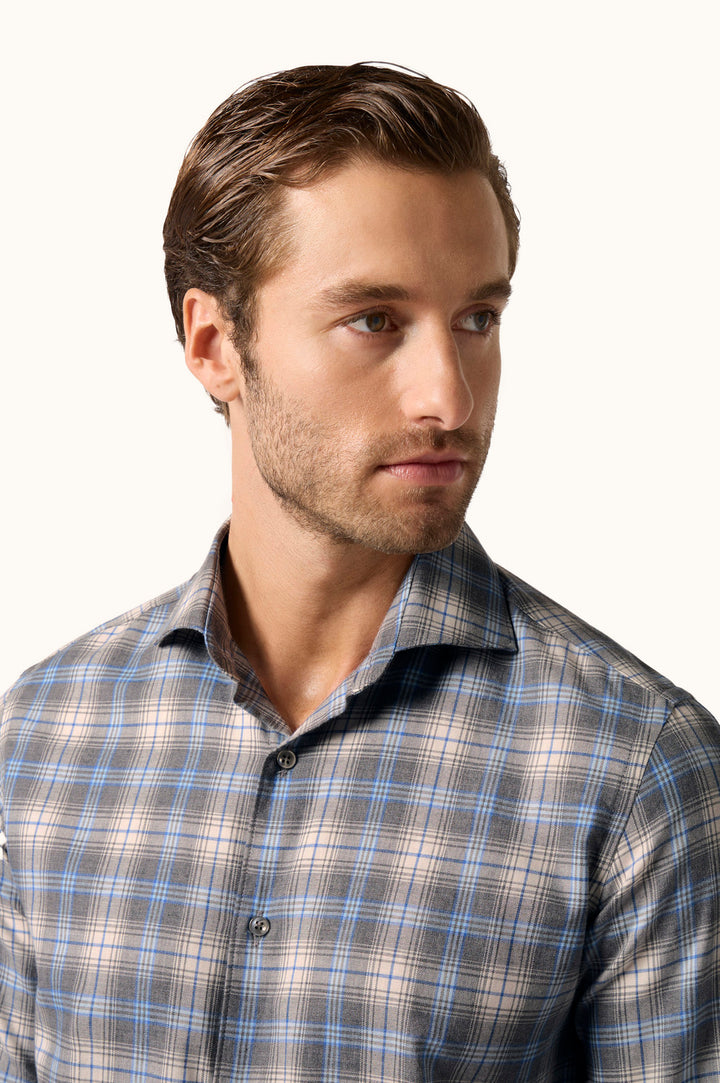 Paul & Shark Ruit Overhemd – Grijs-100% katoen-HEREN SHIRTS-Grijs