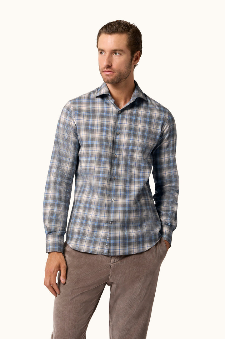 Paul & Shark Ruit Overhemd – Grijs-100% katoen-HEREN SHIRTS-Grijs