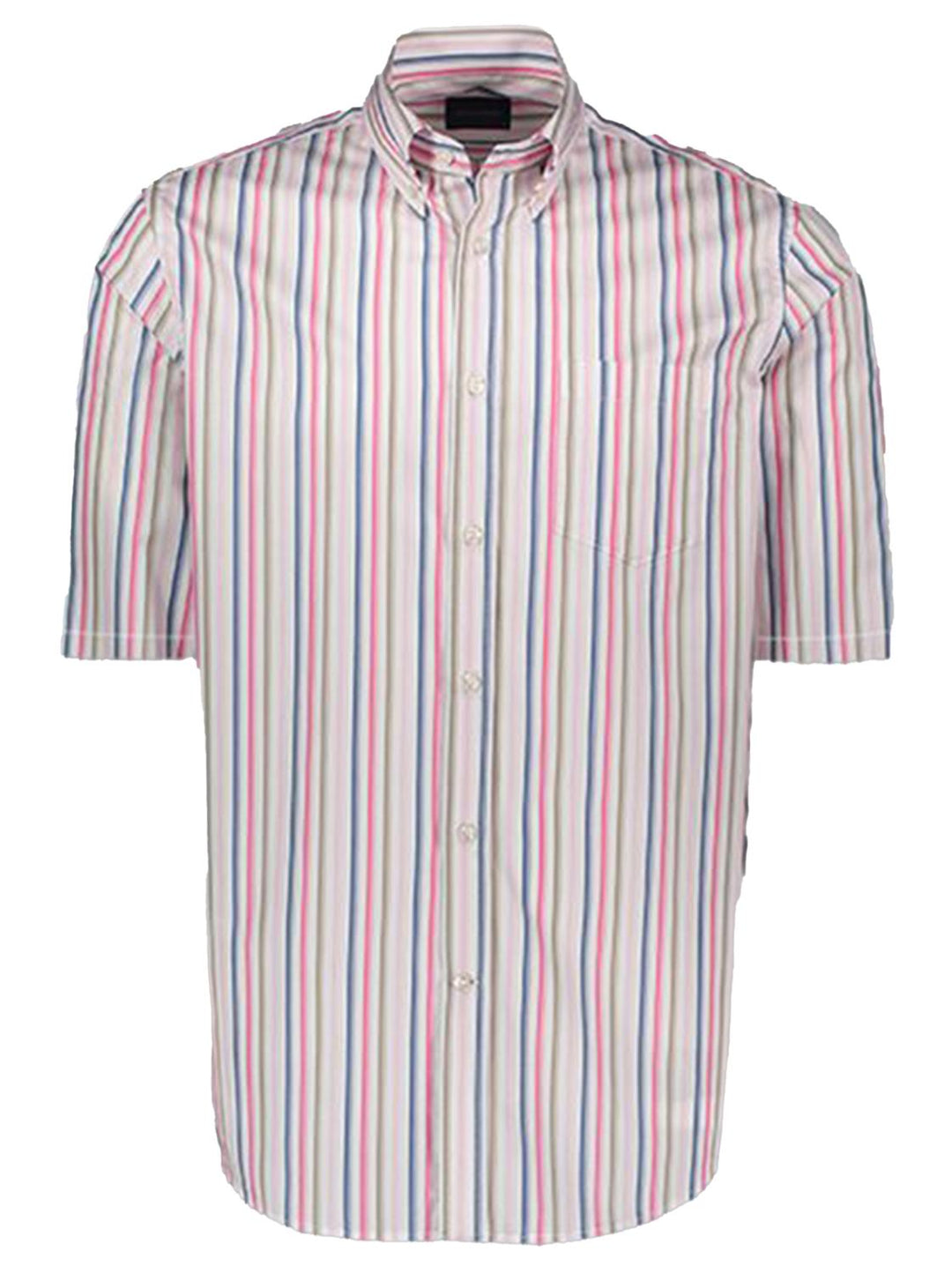 Paul & Shark shirt korte mouw-100% katoen-HEREN SHIRTS-Roze