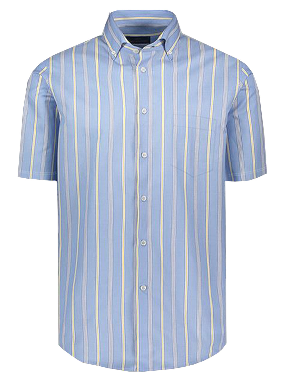 Paul & Shark Shirt Korte Mouw – Blauw-100% katoen-HEREN SHIRTS-Blauw