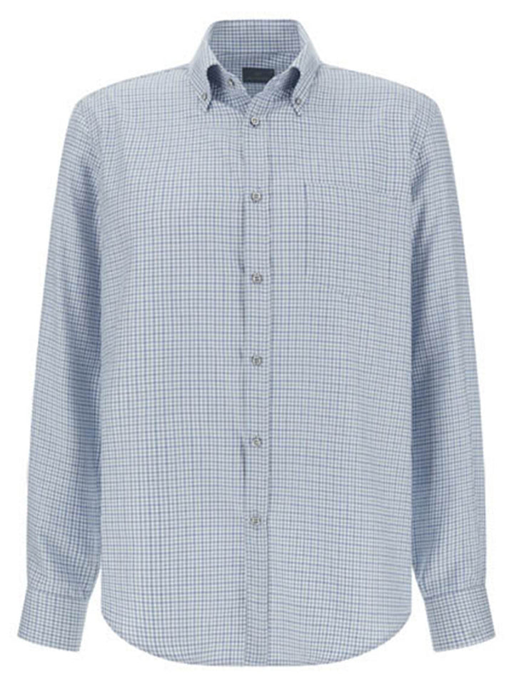 Paul & Shark Silver Collection Overhemd Regular-100% katoen-HEREN SHIRTS-Blauw