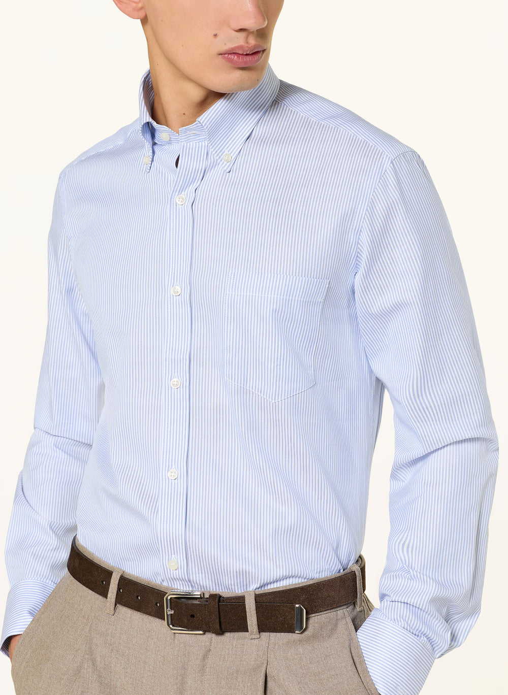 Paul & Shark Soffio Oxford Regular Fit Shirt – Bla-100% katoen-HEREN SHIRTS-Blauw