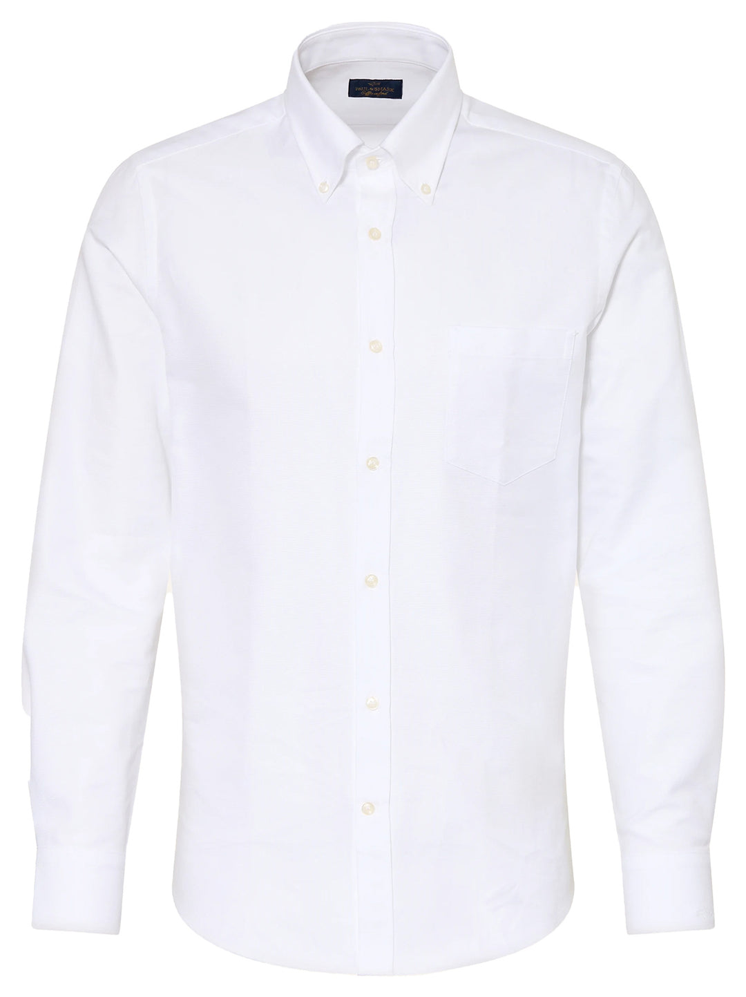 Paul & Shark Soffio Oxford Regular Fit Shirt – Wit-100% katoen-HEREN SHIRTS-Wit