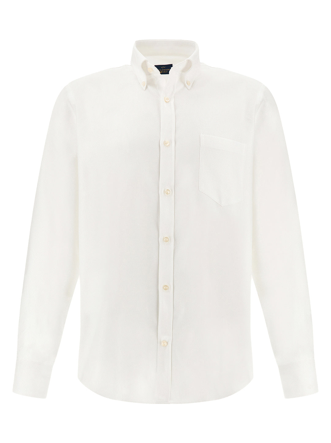 Paul & Shark Soffio shirt met patroon – Wit-100% katoen-HEREN SHIRTS-Wit