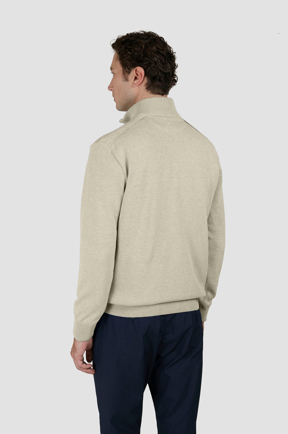 Paul & Shark trui van fris katoen beige-Buitenlaag: 100% Katoen<br />Details: 100% Linnen -HEREN TRUIEN & VESTEN-Beige