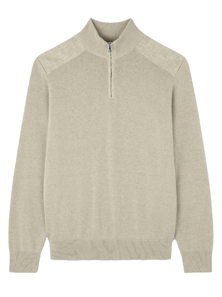 Paul & Shark trui van fris katoen beige-Buitenlaag: 100% Katoen<br />Details: 100% Linnen -HEREN TRUIEN & VESTEN-Beige