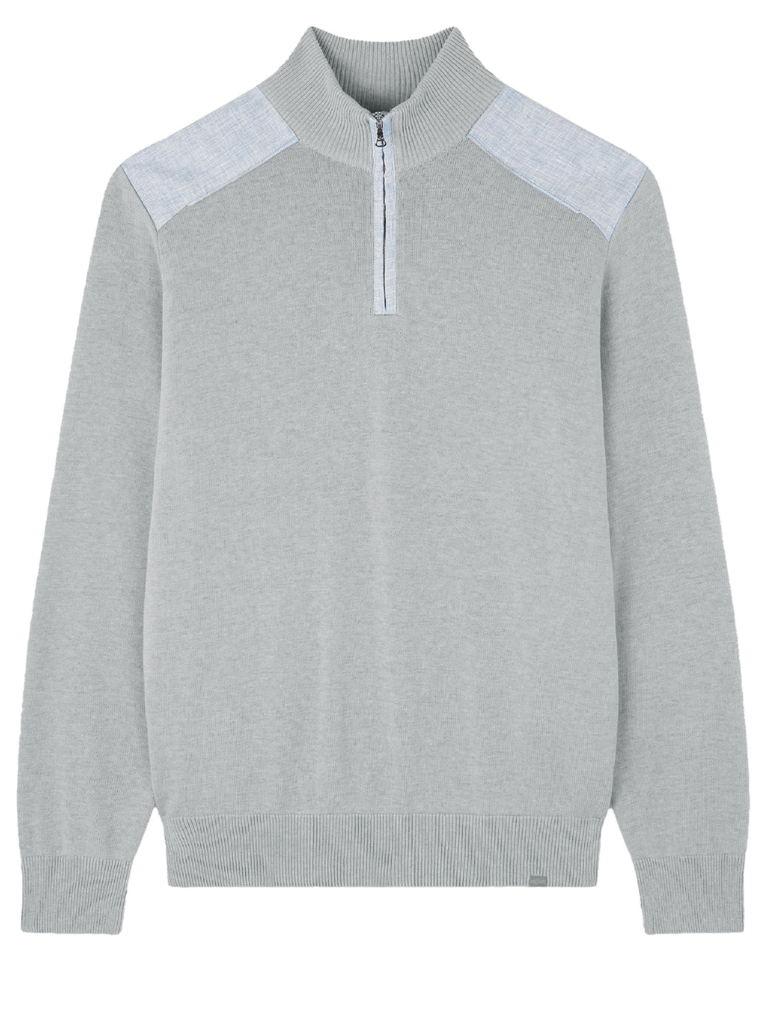 Paul & Shark trui van fris katoen grijs-Buitenlaag: 100% Katoen<br />Details: 100% Linnen -HEREN TRUIEN & VESTEN-Grijs