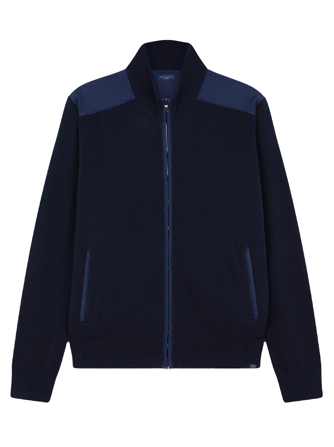 Paul & Shark vest van cool touch katoen-Buitenkant: 100% katoen - Inzetstukken: 100% linnen-HEREN TRUIEN & VESTEN-Blauw