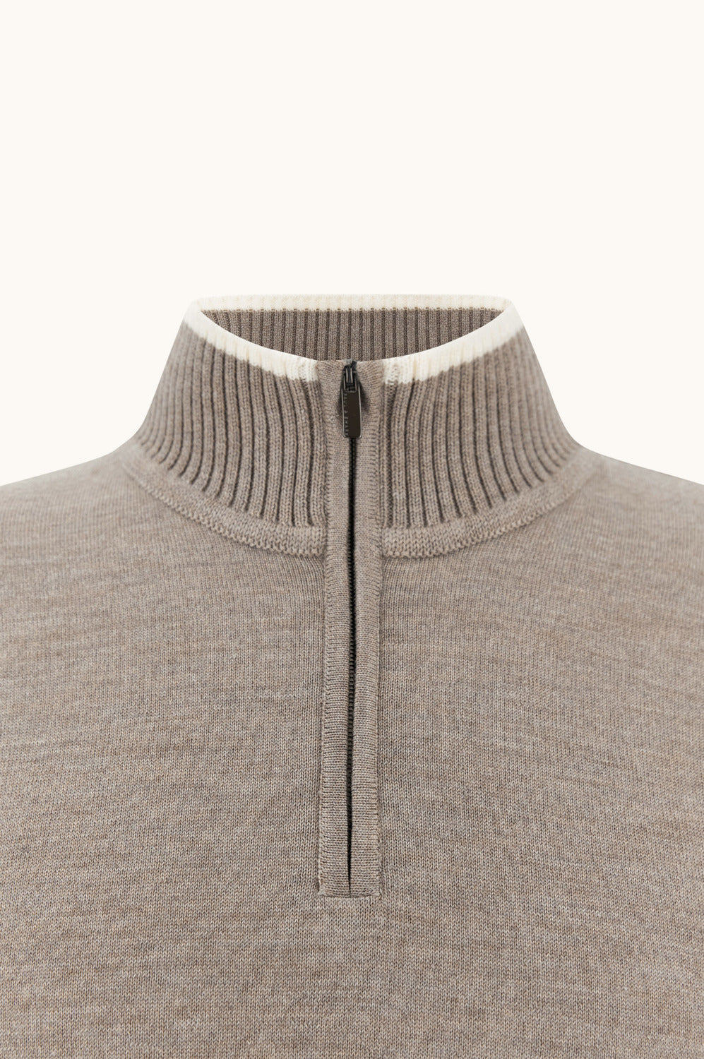 Paul & Shark Wollen Half Zip – Bruin-100% wol-HEREN TRUIEN & VESTEN-Bruin