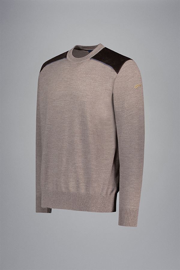 Paul & Shark wollen trui-HEREN TRUIEN & VESTEN-Bruin