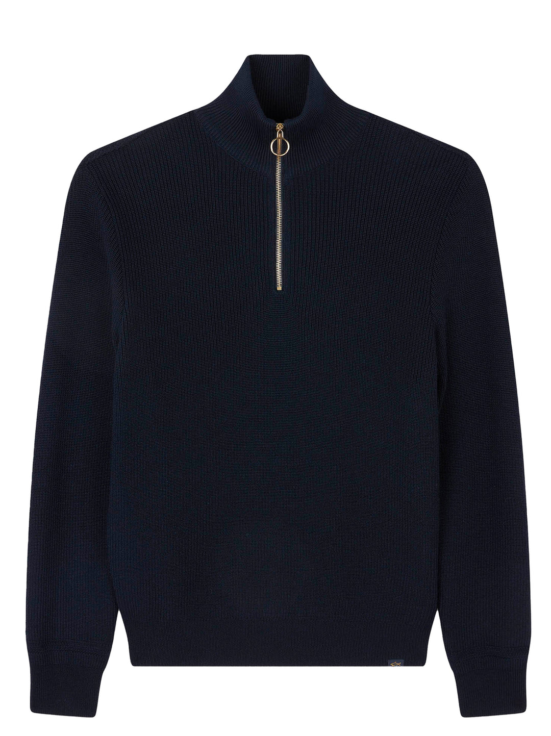 Paul & Shark Wollen Trui Rits-50% wol, 50% acryl -HEREN TRUIEN & VESTEN-Blauw