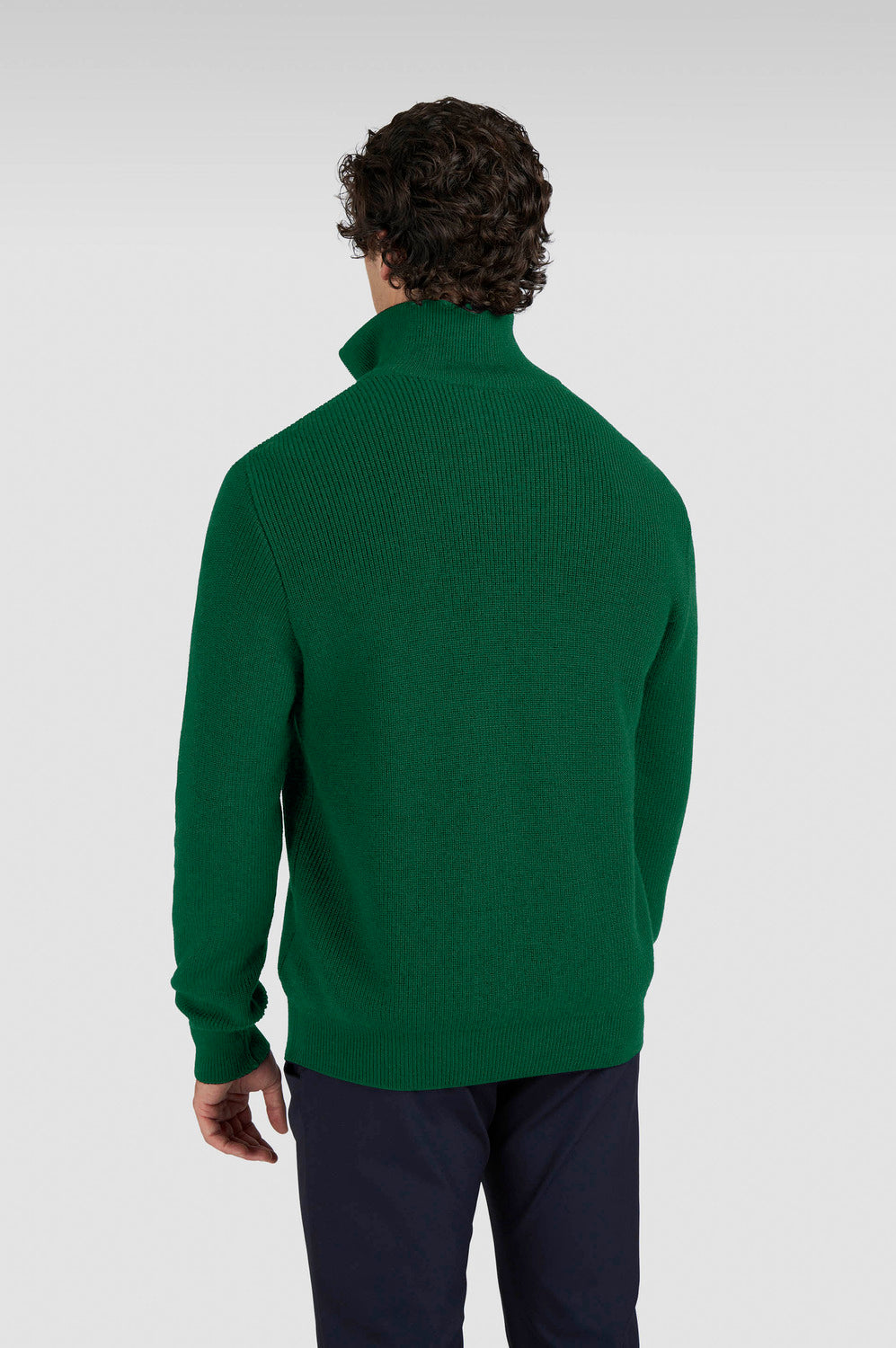 Paul & Shark Wollen Trui Rits – Groen-50% wol, 50% acryl -HEREN TRUIEN & VESTEN-Groen