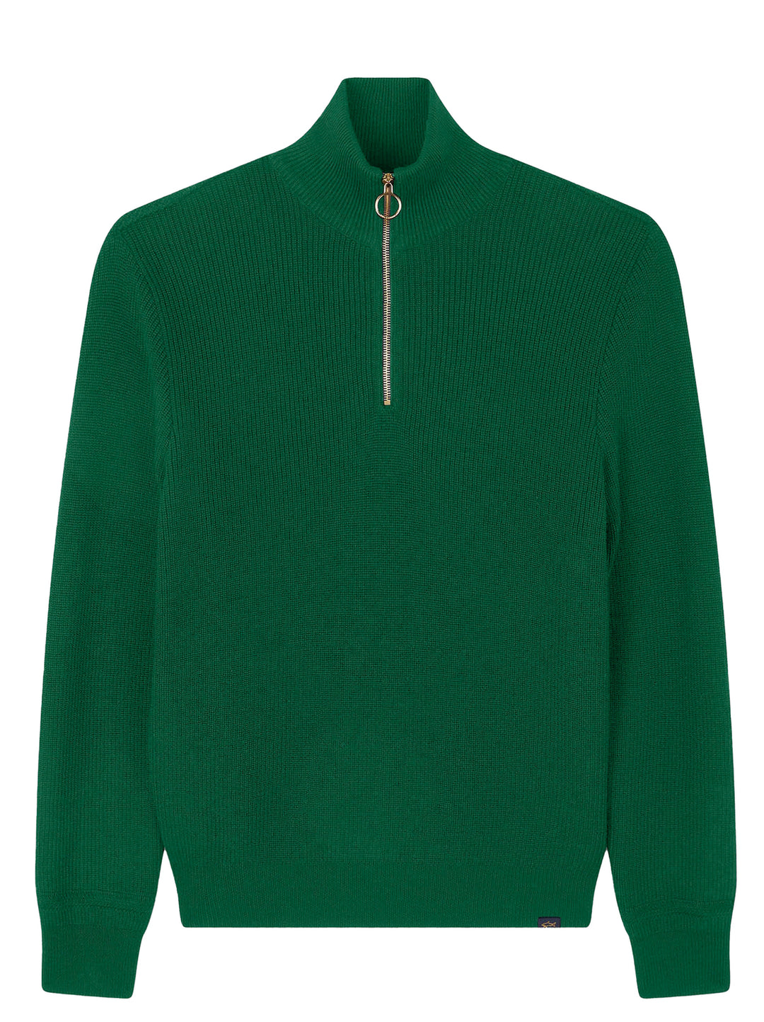 Paul & Shark Wollen Trui Rits – Groen-50% wol, 50% acryl -HEREN TRUIEN & VESTEN-Groen