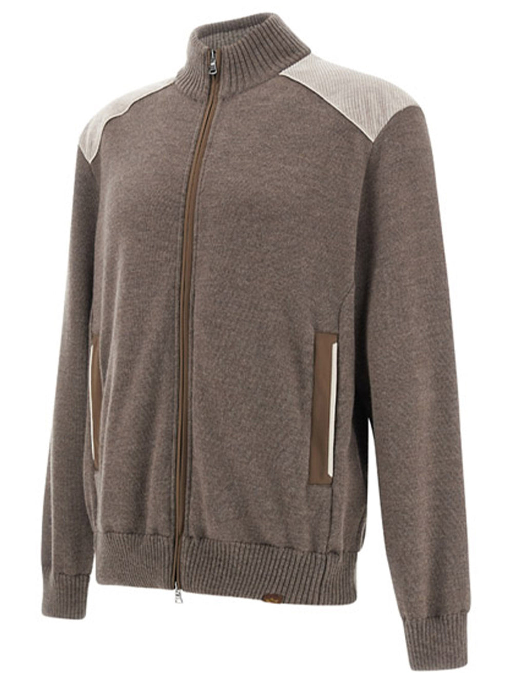  Paul & Shark Wool Full Zip Vest – Beige-100% lamswol-HEREN TRUIEN & VESTEN-Beige