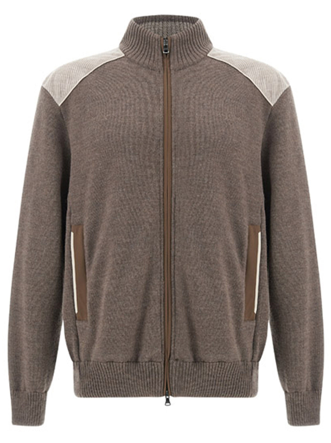  Paul & Shark Wool Full Zip Vest – Beige-100% lamswol-HEREN TRUIEN & VESTEN-Beige