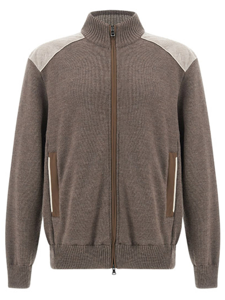  Paul & Shark Wool Full Zip Vest – Beige-100% lamswol-HEREN TRUIEN & VESTEN-Beige