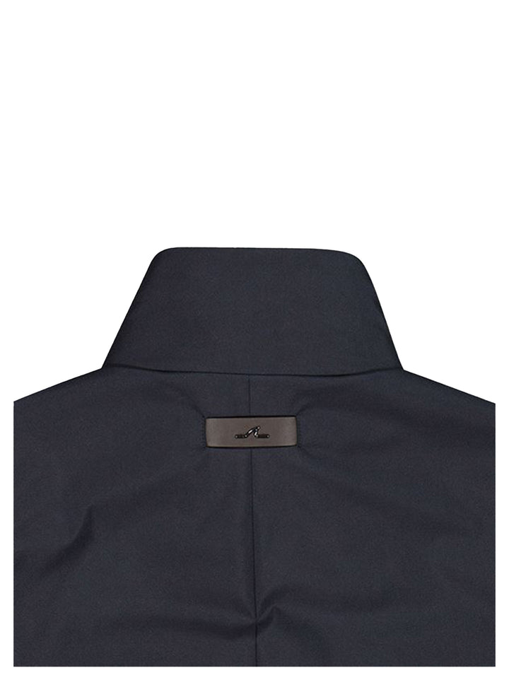 Paul & Shark Woven Carcoat – Navy-100% polyester -HEREN JASSEN & JACKS-Blauw