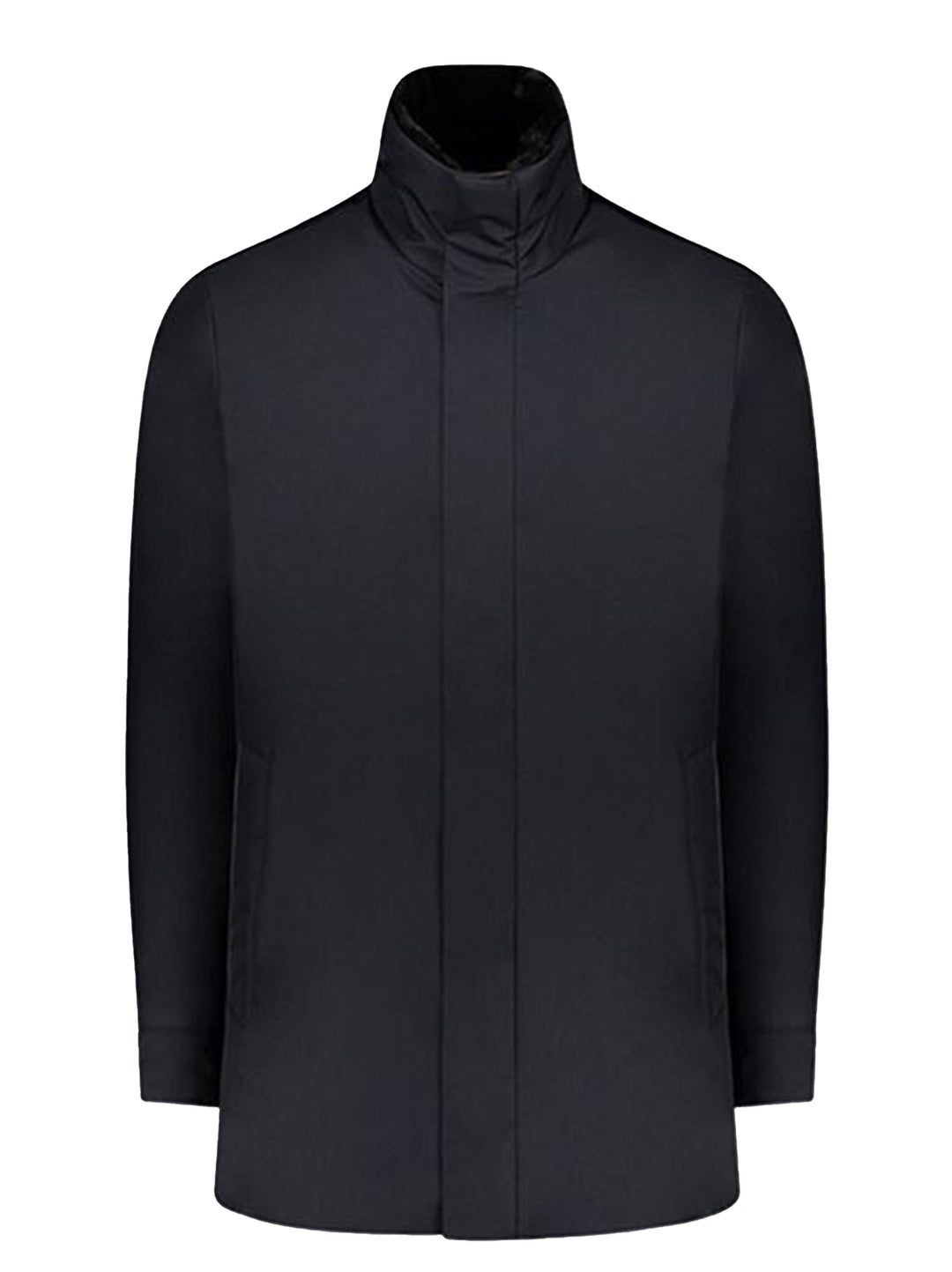 Paul & Shark Woven Carcoat – Navy-100% polyester -HEREN JASSEN & JACKS-Blauw