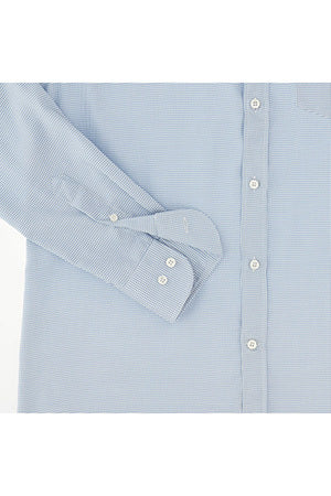 Paul & Shark X-Soft Cotton Lyocell Shirt Regular -55% katoen, 45% lyocel-HEREN SHIRTS-Blauw