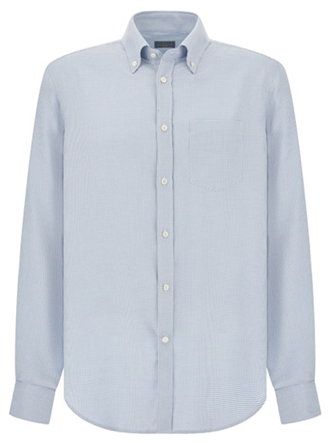 Paul & Shark X-Soft Cotton Lyocell Shirt Regular -55% katoen, 45% lyocel-HEREN SHIRTS-Blauw