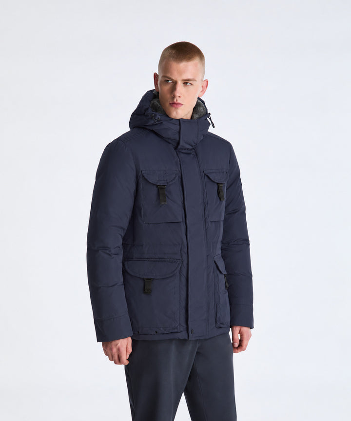 Peuterey Aiptek NBE 03 Fur Jack – Blauw-100% polyamide,<br />Voering: 100% polyester-HEREN JASSEN & JACKS-Blauw