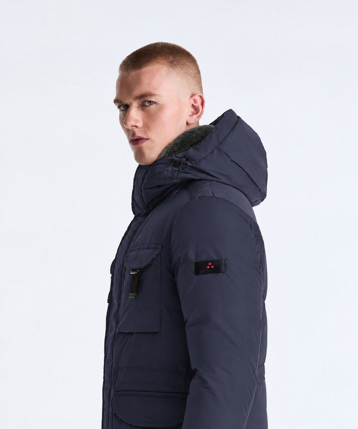 Peuterey Aiptek NBE 03 Fur Jack – Blauw-100% polyamide,<br />Voering: 100% polyester-HEREN JASSEN & JACKS-Blauw