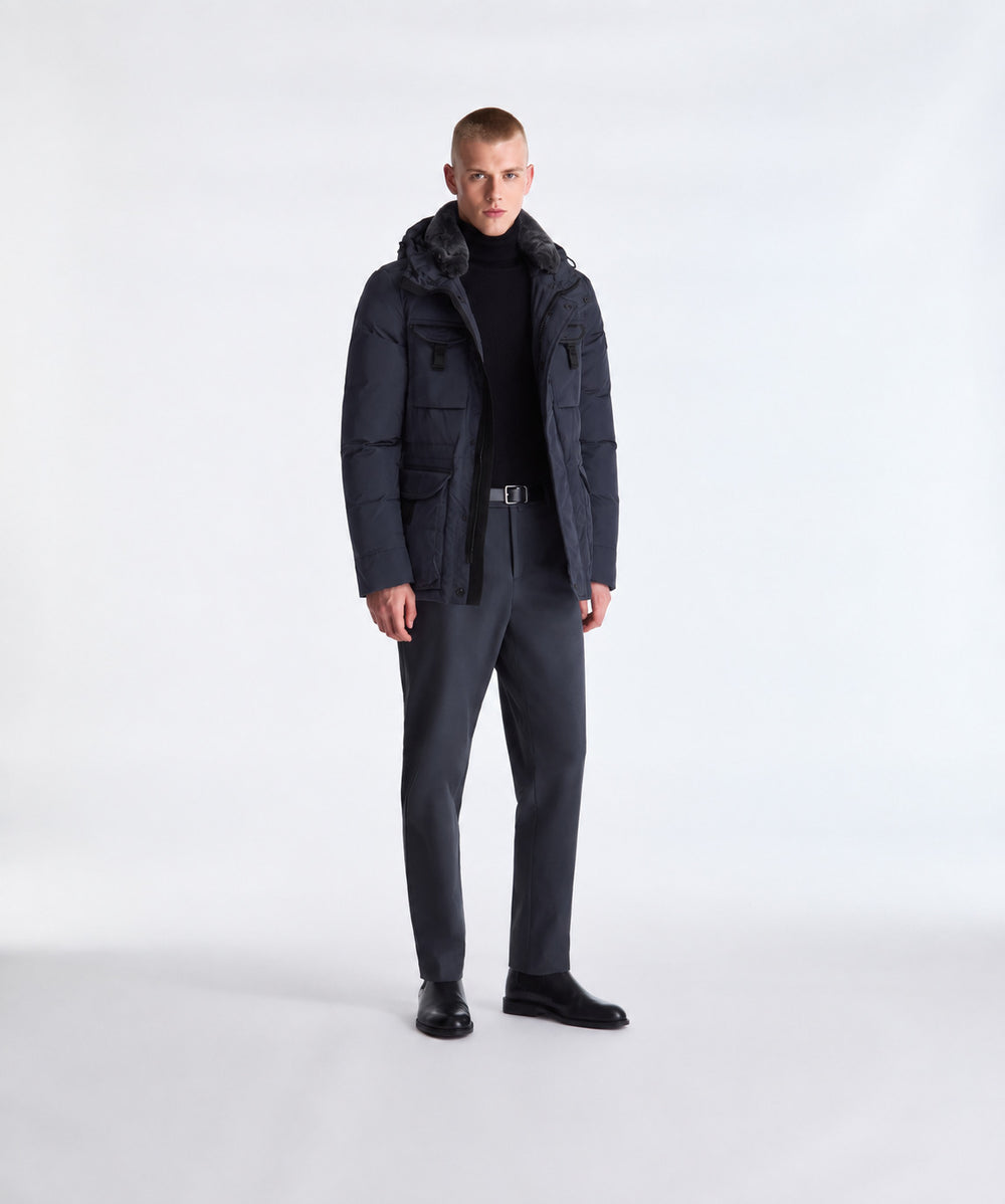Peuterey Aiptek NBE 03 Fur Jack – Blauw-100% polyamide,<br />Voering: 100% polyester-HEREN JASSEN & JACKS-Blauw