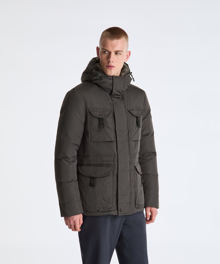 Peuterey Aiptek NBE 03 Fur Jacket – Grijs-100% polyamide,<br />Voering: 100% polyester-HEREN JASSEN & JACKS-Grijs