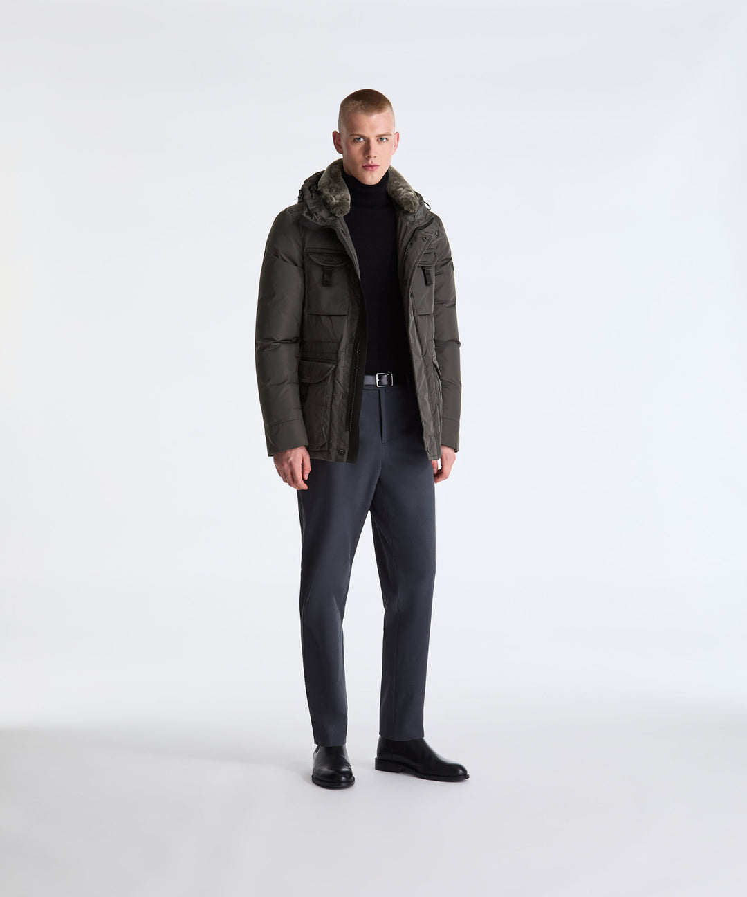 Peuterey Aiptek NBE 03 Fur Jacket – Grijs-100% polyamide,<br />Voering: 100% polyester-HEREN JASSEN & JACKS-Grijs