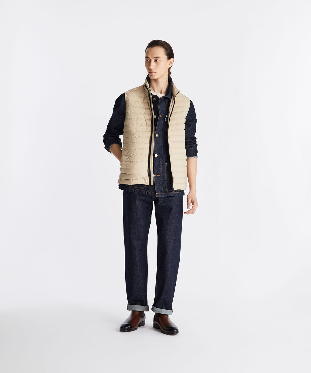 Peuterey Bodywarmer MOISE 02 – Beige-100% polyamide-HEREN JASSEN & JACKS-Beige