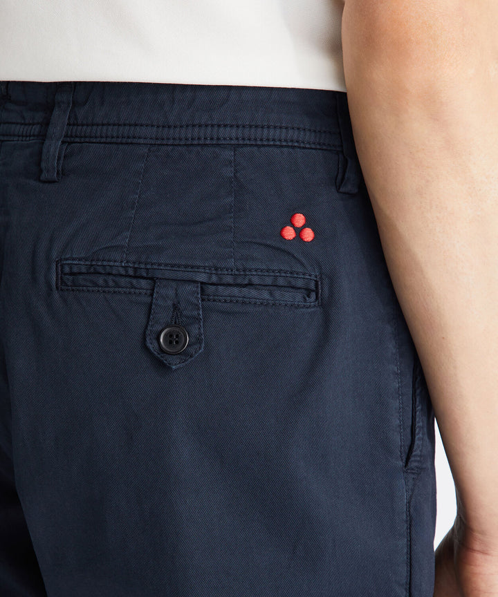 Peuterey Chino HOY BA 01 – Blauw-97% katoen, 3% elastaan-HEREN BROEKEN-Blauw