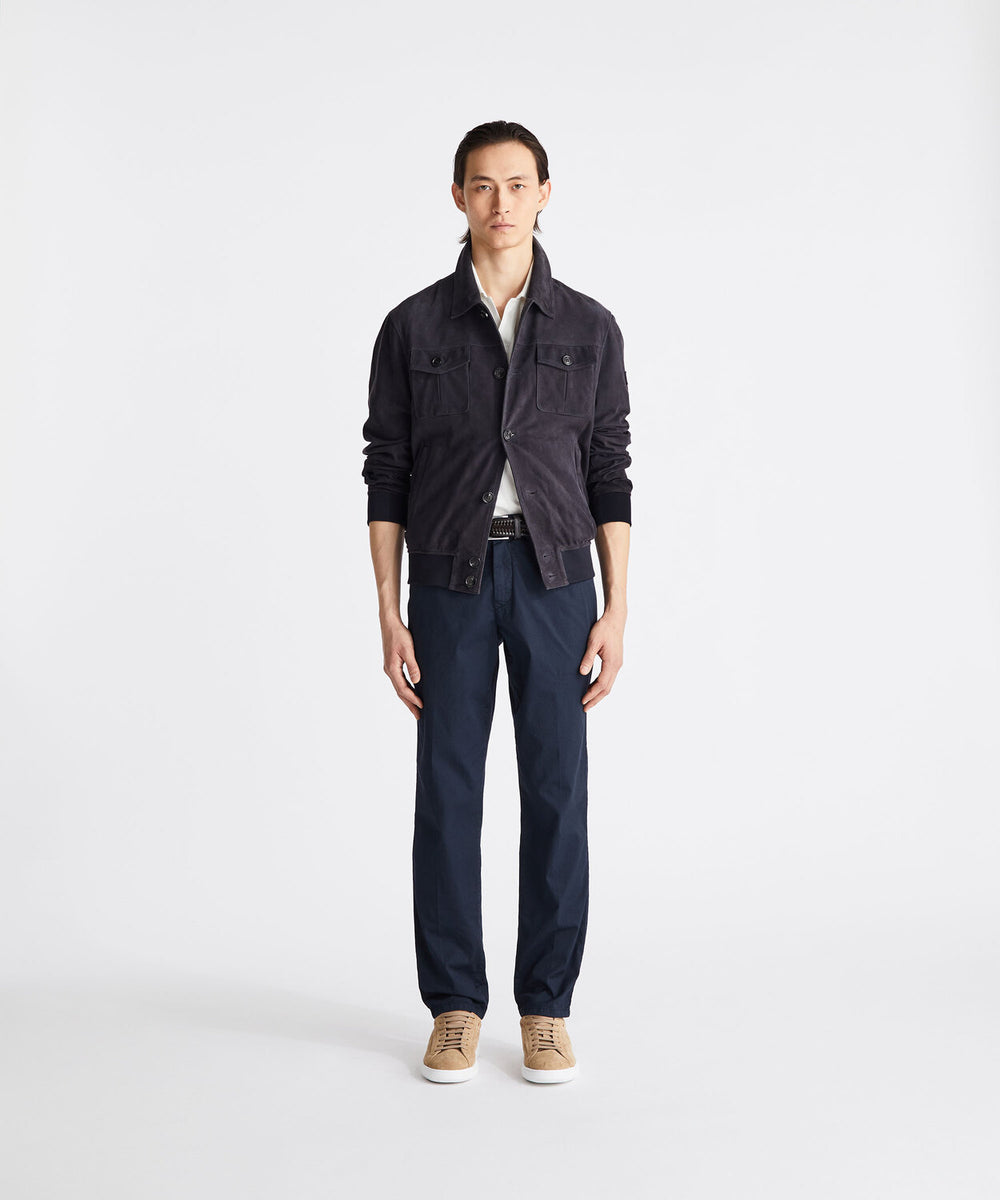 Peuterey Chino HOY BA 01 – Blauw-97% katoen, 3% elastaan-HEREN BROEKEN-Blauw