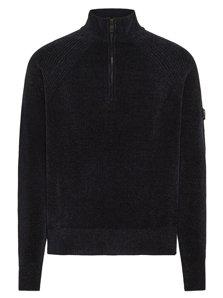Peuterey Crivelli Half Zip – Blauw-82% polyester, 15% polyamide, 3% elastaan-HEREN TRUIEN & VESTEN-Blauw