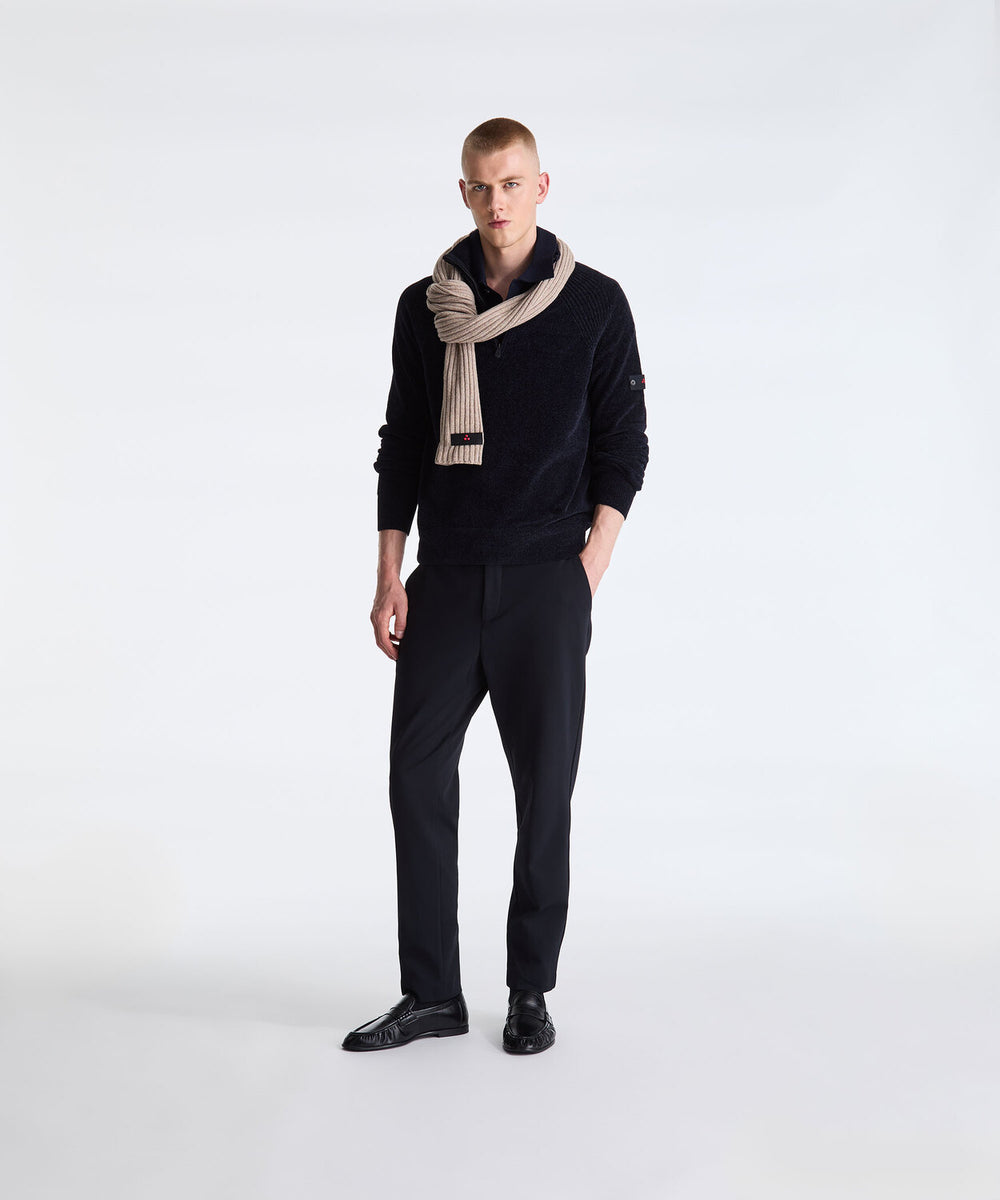 Peuterey Crivelli Half Zip – Blauw-82% polyester, 15% polyamide, 3% elastaan-HEREN TRUIEN & VESTEN-Blauw