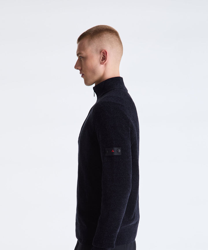 Peuterey Crivelli Half Zip – Blauw-82% polyester, 15% polyamide, 3% elastaan-HEREN TRUIEN & VESTEN-Blauw