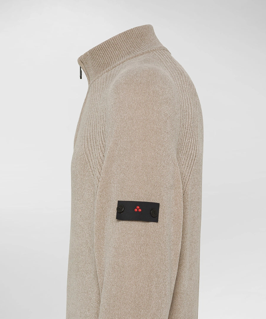 Peuterey Crivelli Half-Zip Sweater – Beige-82% polyester, 15% polyamide, 3% elastaan-HEREN TRUIEN & VESTEN-Beige