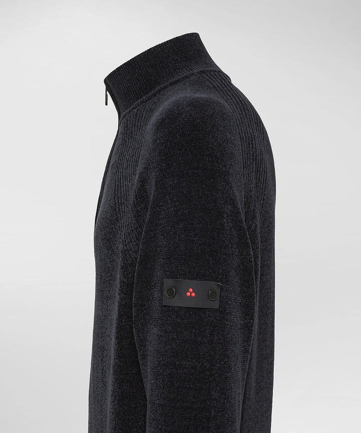 Peuterey Crivelli Half-Zip Sweater – Blauw-82% polyester, 15% polyamide, 3% elastaan-HEREN TRUIEN & VESTEN-Blauw