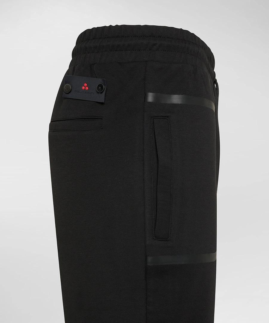 Peuterey korte broek zwart-53% polyester, 41% katoen, 6% elasthaan-HEREN BROEKEN-Zwart