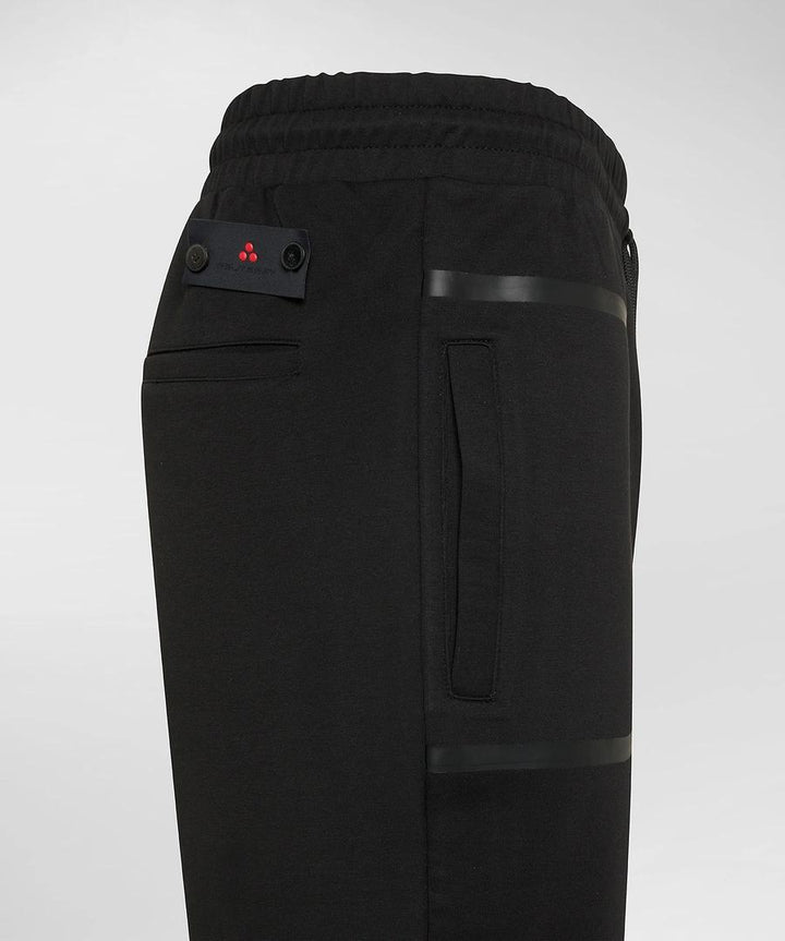 Peuterey korte broek zwart-53% polyester, 41% katoen, 6% elasthaan-HEREN BROEKEN-Zwart