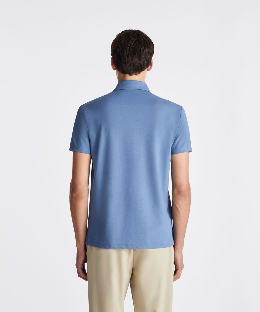 Peuterey Polo MEZZOLA 02 – Blauw-46% polyester, 45% katoen, 5% zijde, 4% elastaan-HEREN POLO'S & T-SHIRTS-Blauw