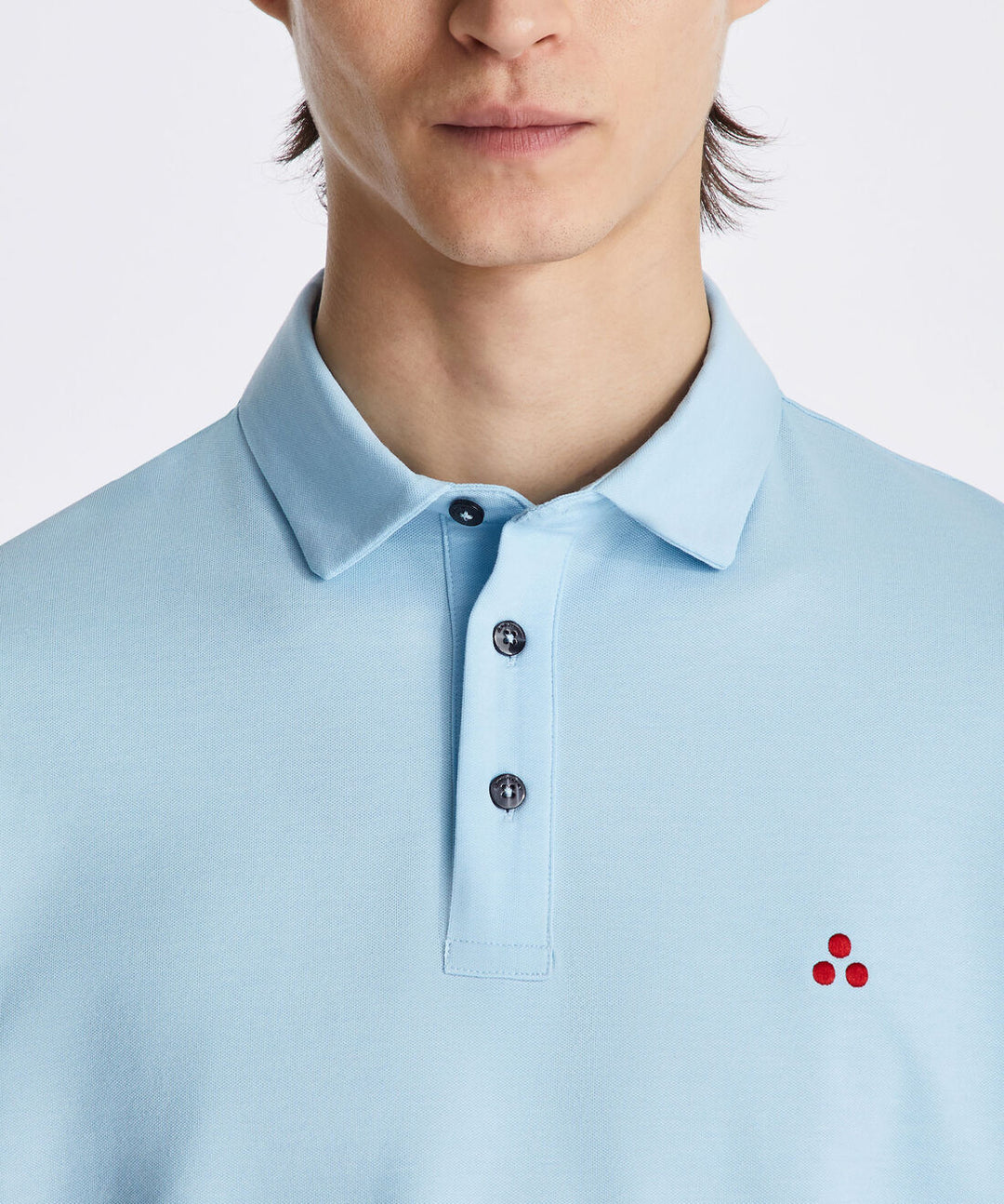 Peuterey Polo MEZZOLA 02 – Blauw-46% polyester, 45% katoen, 5% zijde, 4% elastaan-HEREN POLO'S & T-SHIRTS-Blauw