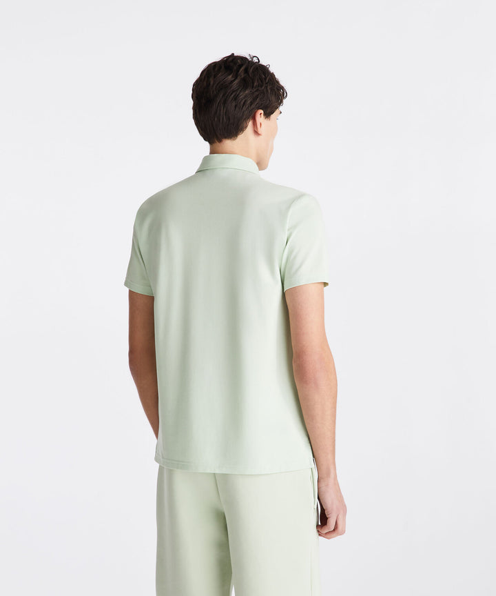 Peuterey Polo MEZZOLA 02 – Groen-46% polyester, 45% katoen, 5% zijde, 4% elastaan-HEREN POLO'S & T-SHIRTS-Groen