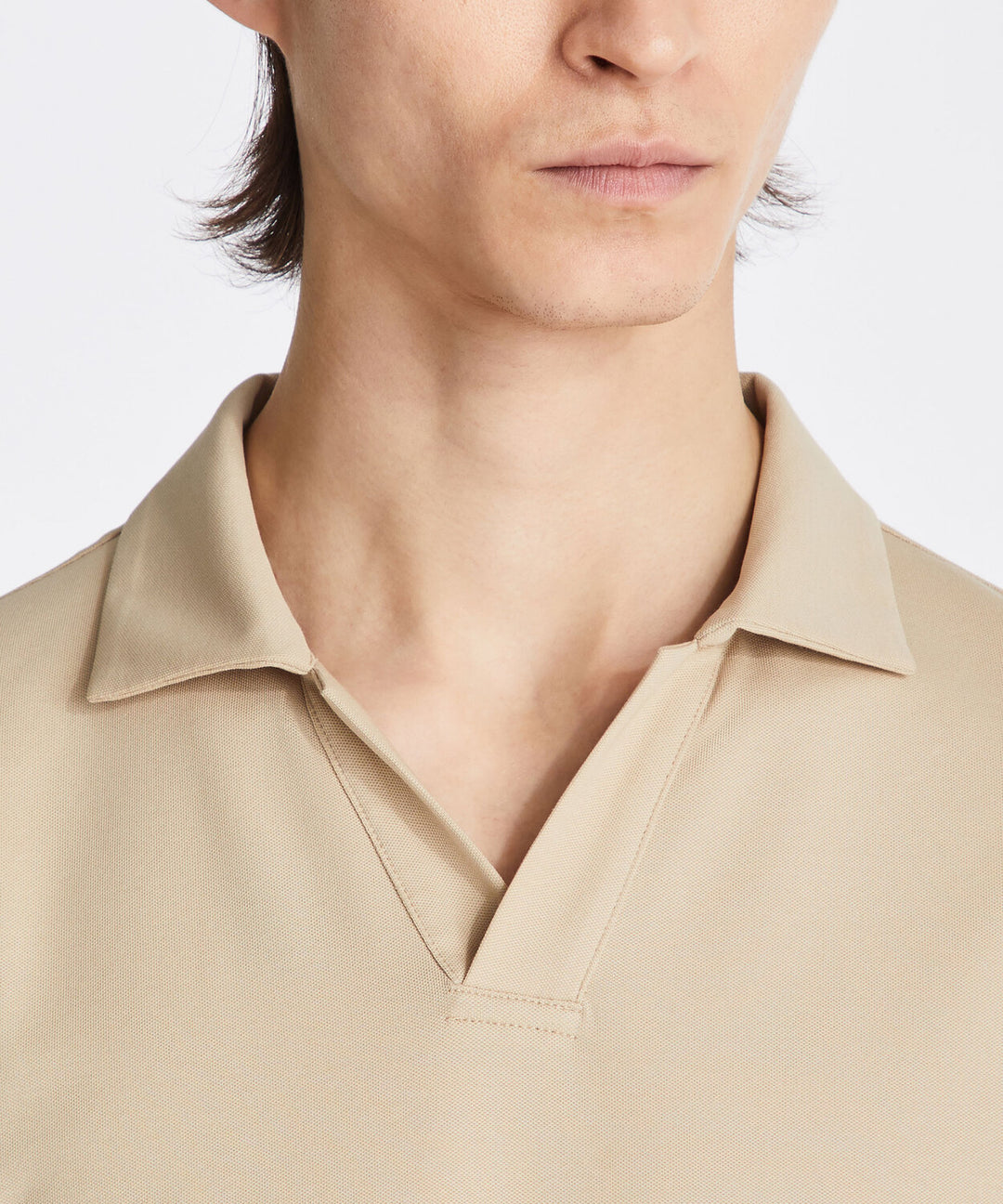 Peuterey Polo NEW HELGO - Beige-46% polyester, 45% katoen, 5% zijde, 4% elastaan-HEREN POLO'S & T-SHIRTS-Beige