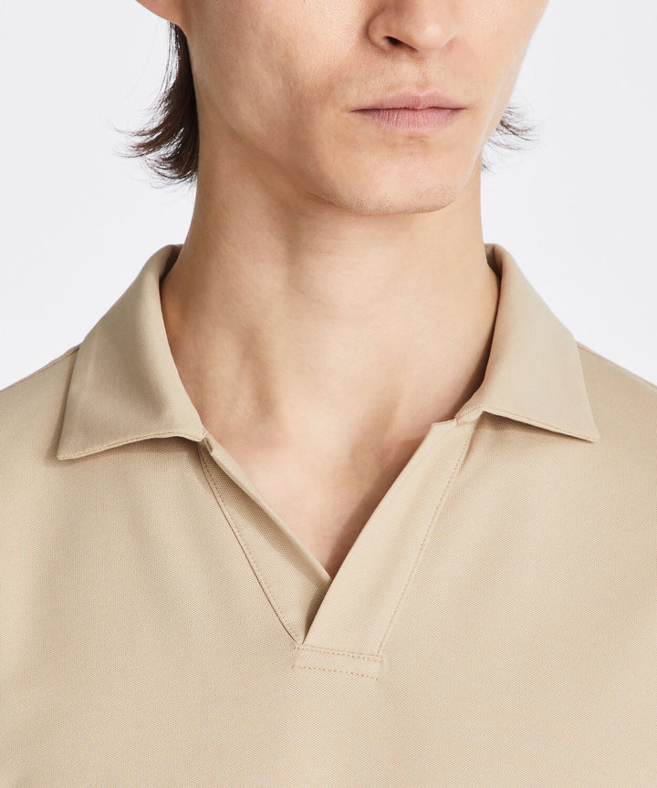Peuterey Polo NEW HELGO - Beige-46% polyester, 45% katoen, 5% zijde, 4% elastaan-HEREN POLO'S & T-SHIRTS-Beige