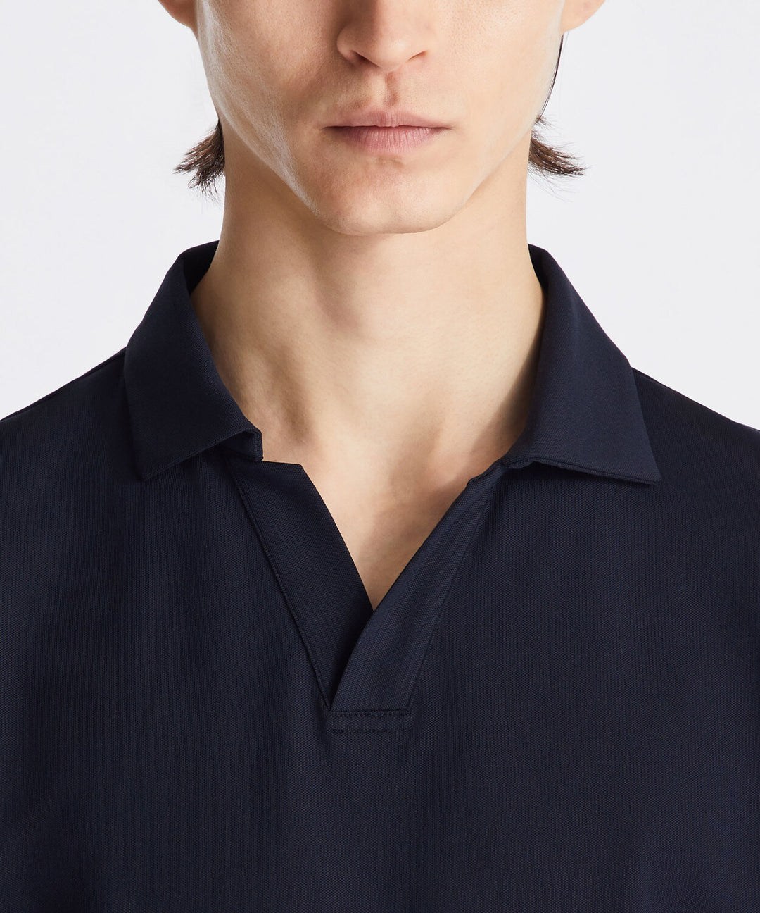 Peuterey Polo NEW HELGO - Blauw-46% polyester, 45% katoen, 5% zijde, 4% elastaan-HEREN POLO'S & T-SHIRTS-Blauw