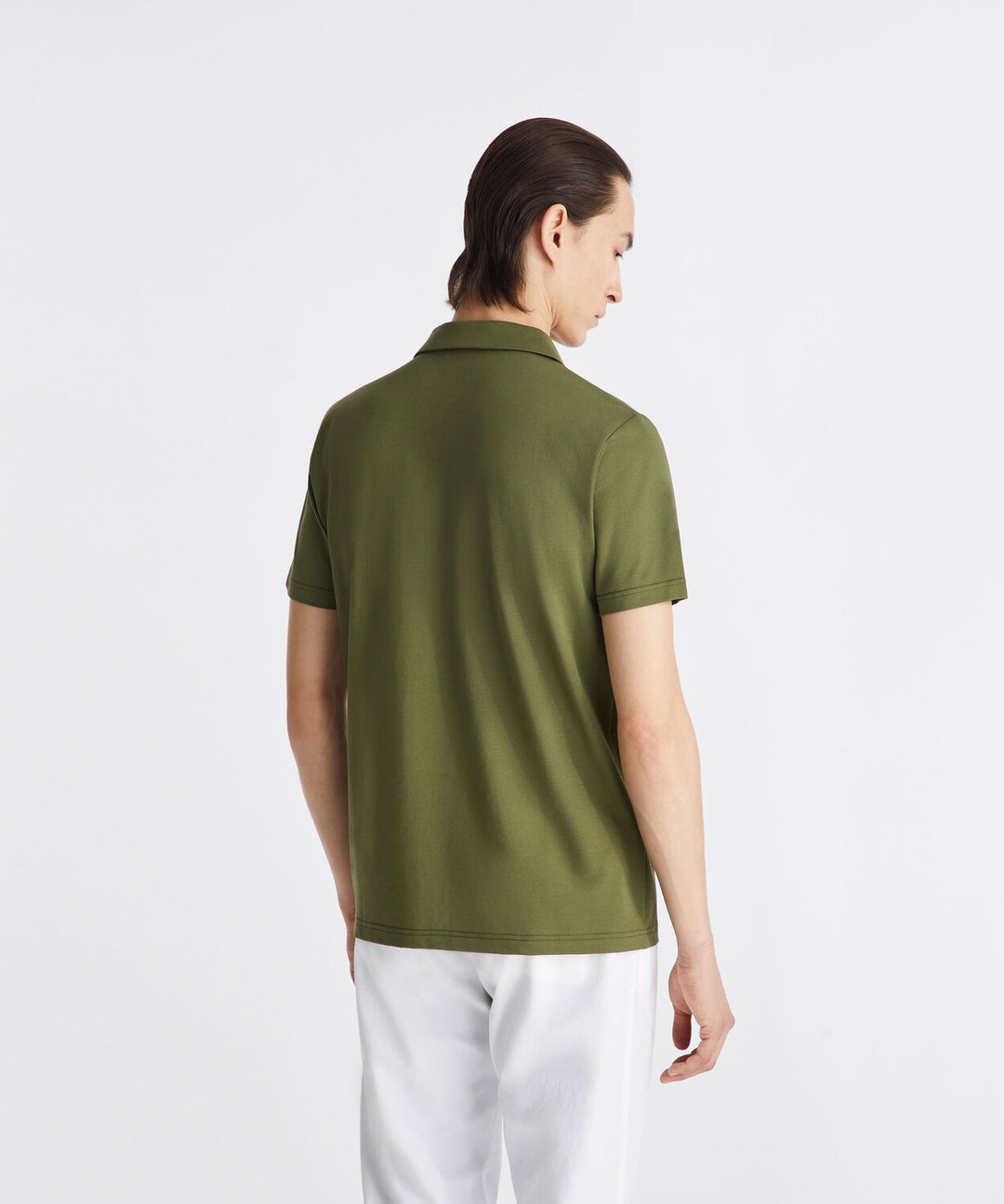 Peuterey Polo NEW HELGO - Groen-46% polyester, 45% katoen, 5% zijde, 4% elastaan-HEREN POLO'S & T-SHIRTS-Groen